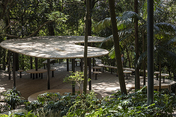 pavilhão de verão da casa de vidro